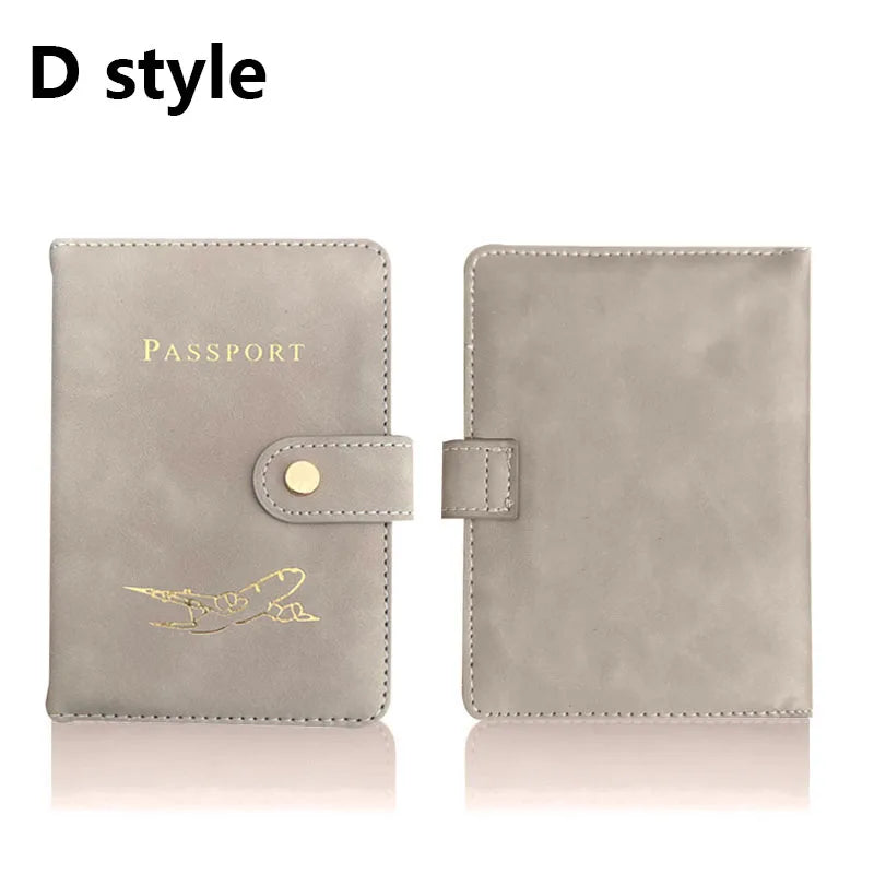 Leather Passport Holder Covers Case for Travel Essentials Credit Card Wallet Passport Book for Women/Men Buckle Passport Cover