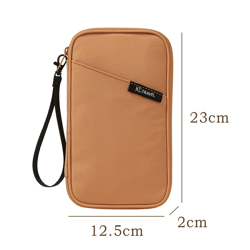 Family RFID Blocking Passport Holder Wallet Storage Bag- Travel Document Organizer with Credit Card Case Essential Travel Bag