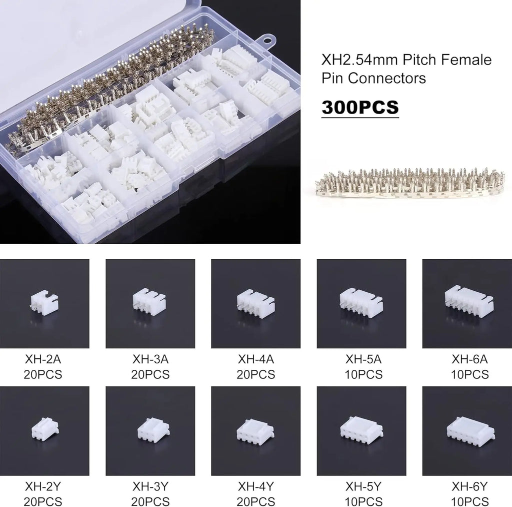 460/1550PCS Micro JST-XH Dupont Wire Connector Kit 2.54mm 2/3/4/5/6Pin Male/Female Pin Header Cable Jumper Housing Adapter