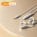 3.5MM/Type C Wired Headphones With Microphone HiFi Sound Ear Clip Wired Earphones Sports Headsets for iphone 15 16 17 Samsung