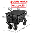 Heavy Duty Outdoor Folding Wagon Cart Large Capacity Collapsible Utility Trolley Portable for Garden Beach Camping