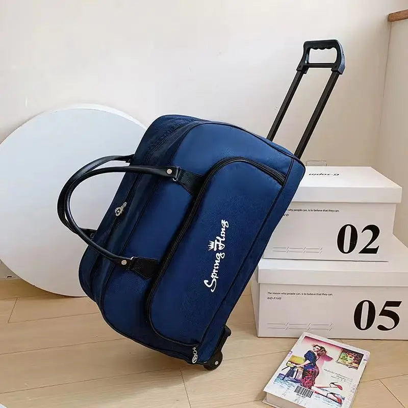 Suitcases Travel Bags Casual Large Capacity Trolley Bag Portable Foldable Storage with Wheels Women Carry on Luggage Handbag