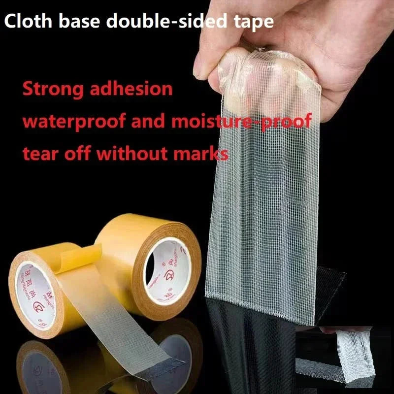 Double-sided Adhesive Strong Non-marking Adhesive Fibre Mesh Double-sided Adhesive Translucent High Viscosity Carpet Tape