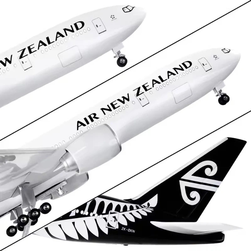 2025 New 1/157 Scale 47cm Boeing 777 Diecast Model Air New Zealand Airlines Resin Plane With Light Airplane Collection Display