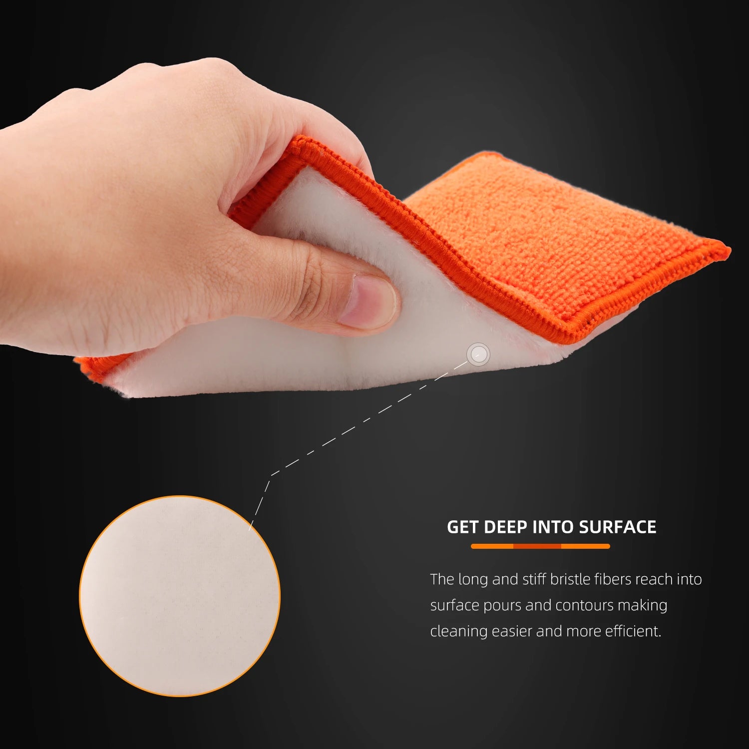 SPTA 1PC Microfiber Sponge Detailing Wax Applicator Pad for Auto Interior Cleaning Foam Waxing