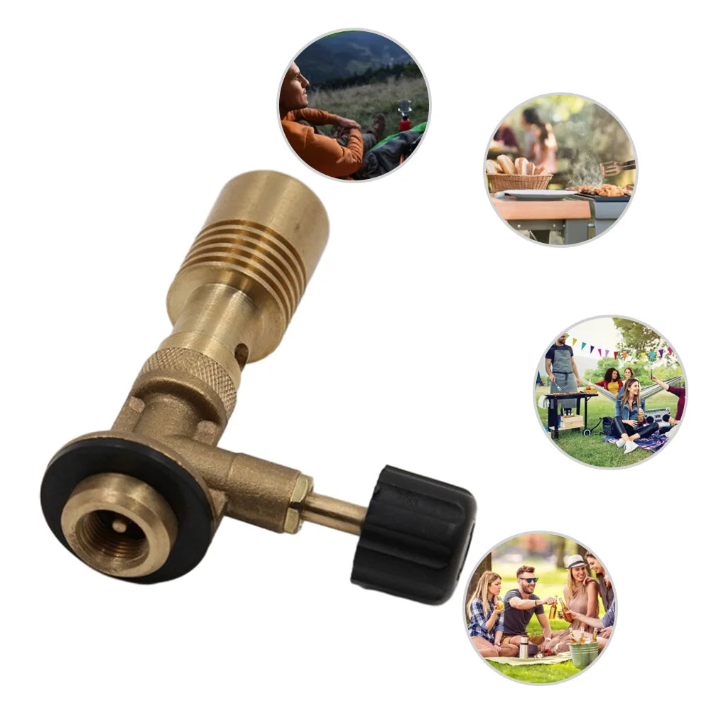 Brass Bunsen Burner Portable Brass Laboratory Burner Laboratory Burner Gas Burner Head for Outdoor Camping/Picnic/BBQ