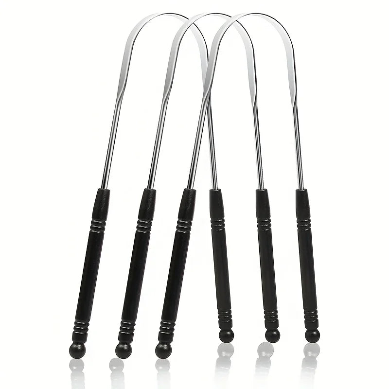 Stainless Steel Tongue Scraper U-Shaped Dental Cleaner for Bacteria/Plaque Removal with Multi-Style Options for All Users
