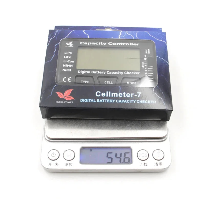 CellMeter 1-7S Digital Battery Capacity Tester LiPo LiFe Li-ion Nicd NiMH Battery Voltage Tester Device for Remote RC TOOL