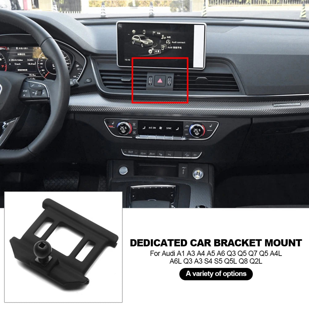 Dedicated Phone Stand Holders Base Collocation Mount Bracket for Audi A1 A3 A4 A5 A6 Q3 Q5 Q7 2016 2017 2018 2019 2020 2021 2022