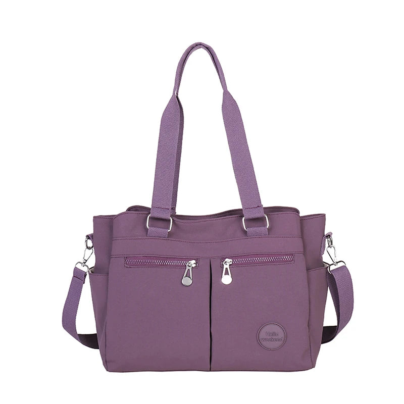 Nylon Solid Zipper Large Capacity Casual Tote Bag Multifunctional Durable Crossbody Bags Sweet Daily Commute Versatile Bags
