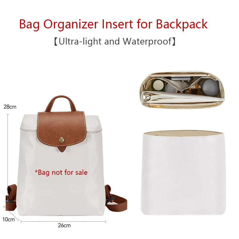 Bag Organizer Insert For Longchamp Backpack Waterproof Bag Insert Storage Lightweight Bag Support Dupont Paper Bag Accessories