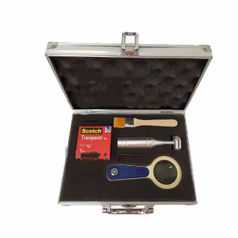 QFH 3 in 1 Rotating Cross Adhesion Tester Cross-cut Adhesion Tester Kits Paint Film Scriber with 1mm/2mm/3mm Blades W Magnifier