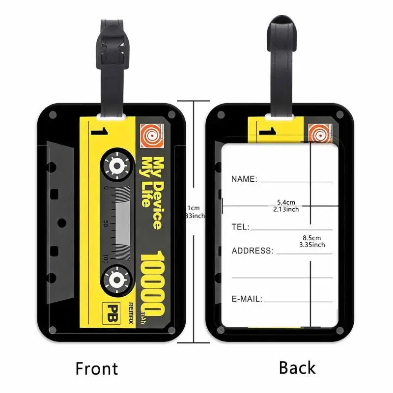 1Pcs Suitcase Backpack Anti-Lost Listing ID Card Holder Vintage Colorful Tape Plastics Baggage Tag Fashion Luggage Accessories