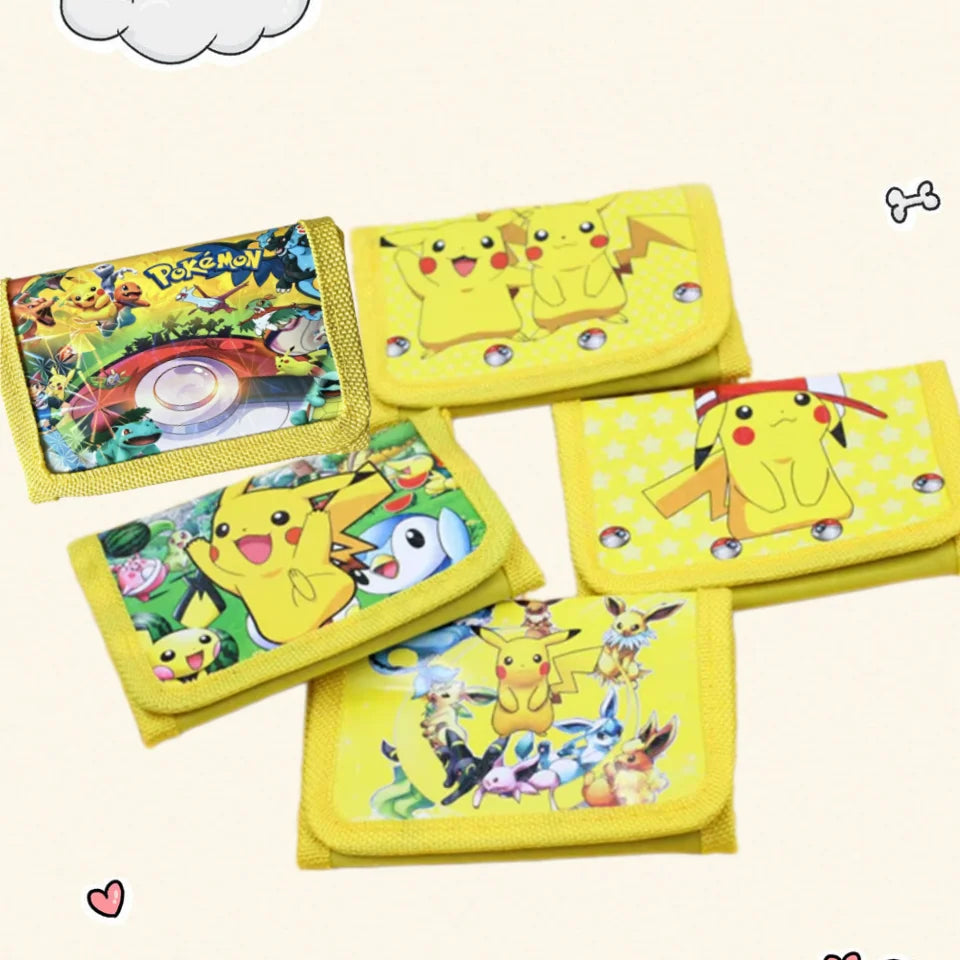 Pokemon Kids Wallet Janpan Anime Pikachu Figure Wallet Card Bag PVC Coin Purse Christmas Gifts for Kid Toy Random One