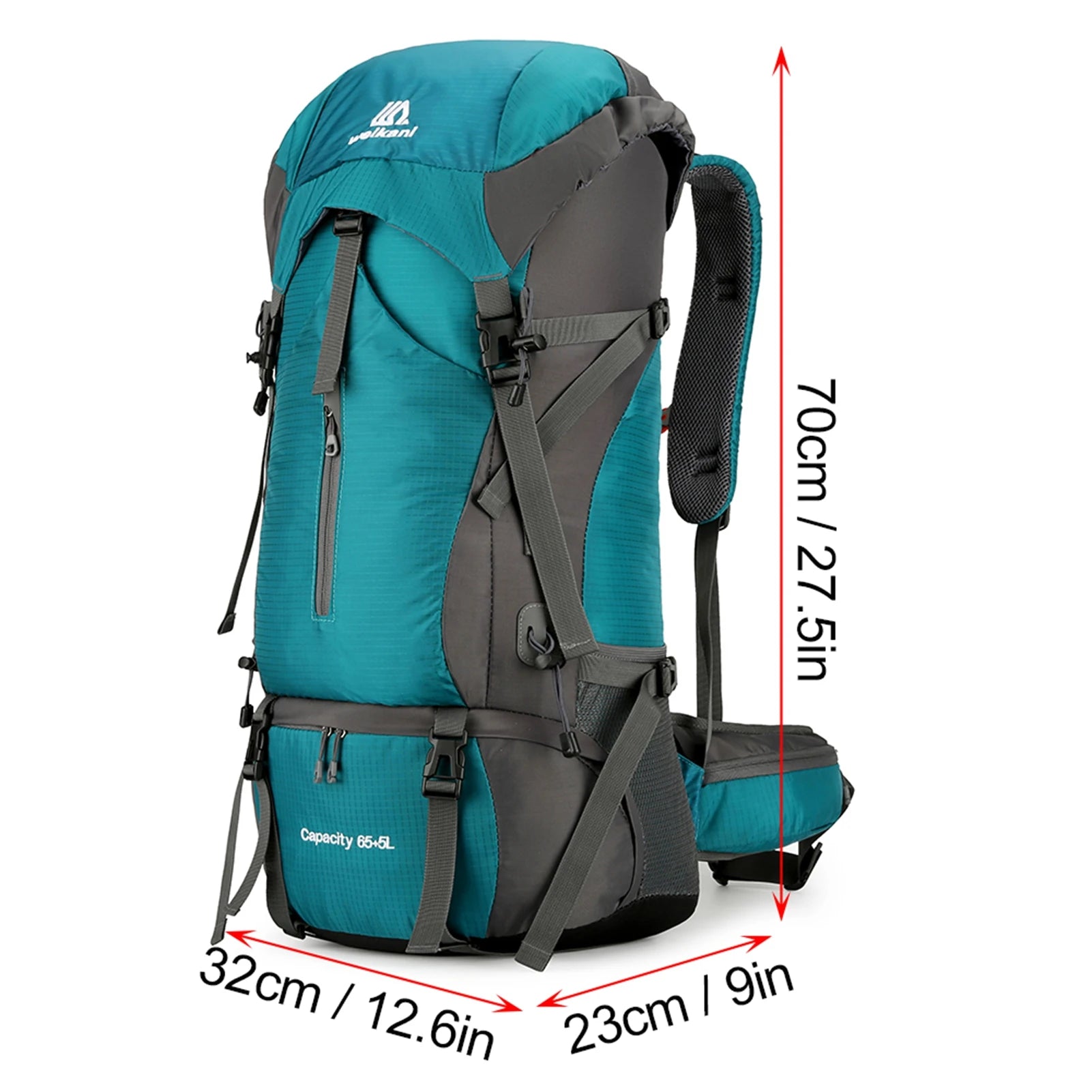 70L Hiking Backpack Camping Climbing Rucksack Travel Trekking Rucksack Mountaineering Bag Outdoor Sports Backpack Waterproof