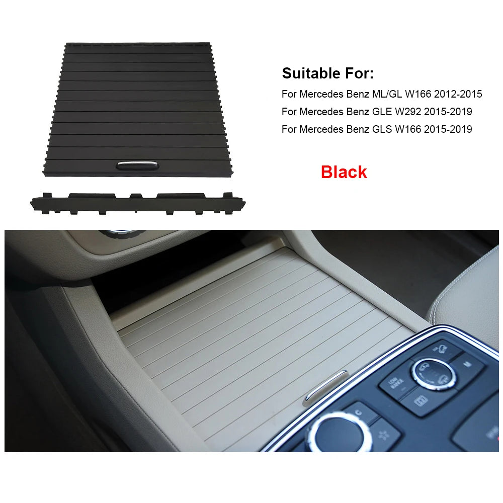 Center Console Shutters Cup Holder Slide Roller Blind Cover For Mercedes Benz ML GL GLE GLS Class W166 W292 16668058029051