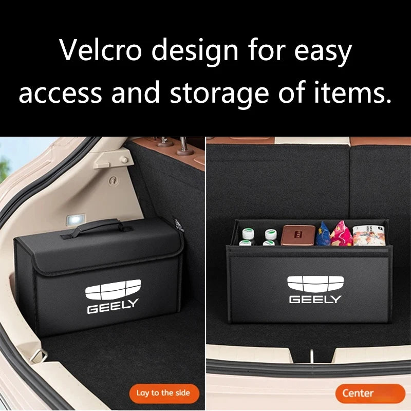 For GEELY coolray Starray emgrand emgrand tugella Car Trunk Storage Box Organizer Foldable Stowing Tidying Bag Car Accessories