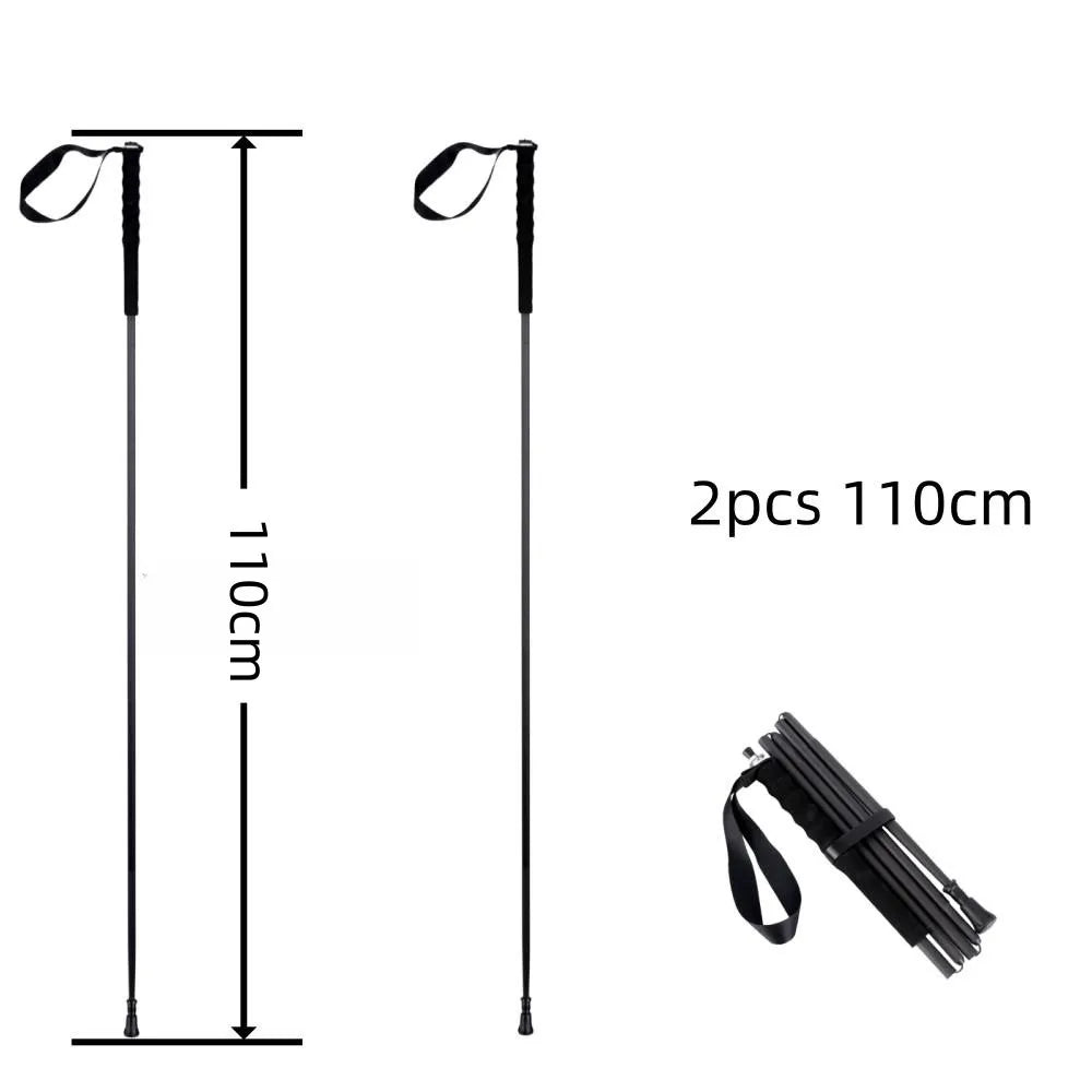 110g Ultra Light Weight Hiking Sticks Retractable Trekking Poles Folding Carbon Fiber Hiking Poles Walking Sticks Trekking Stick