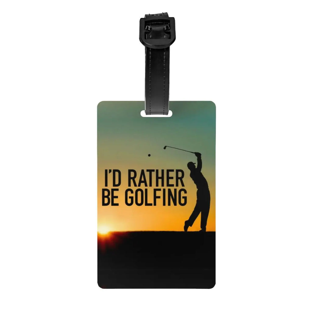 Custom Golf And Beer Luggage Tag Privacy Protection Baggage Tags Travel Bag Labels Suitcase