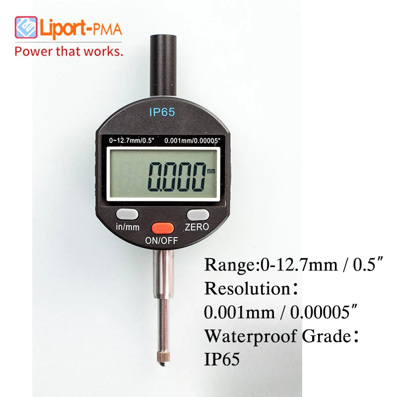 Range 0-12.7mm 0-25.4mm 0-50.8mm High Precision Digital Dial Indicators Digital Micron Indicator Gauge Micrometer Gauge Tool