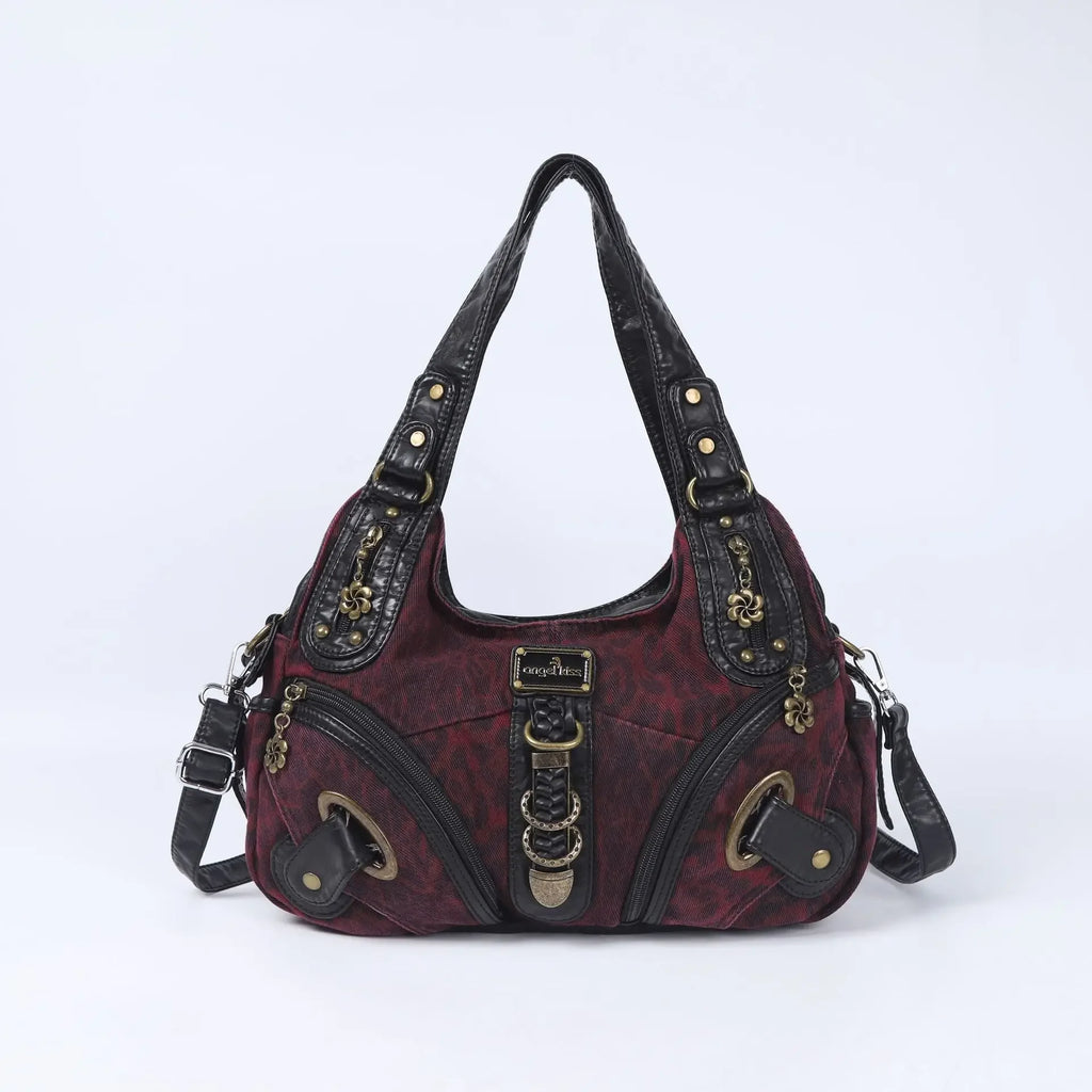 Angelkiss Women Handbags Leopard Bag Top-handle Handbag Fashion Satchel Dumpling Pack Shoulder Bag Tote Bag Hobos Large Purse