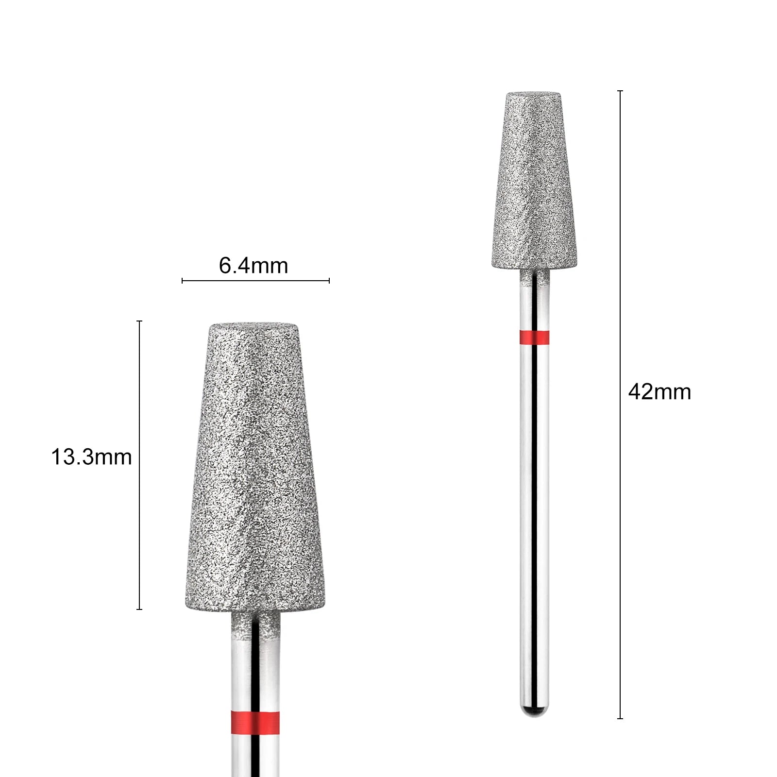 MOWOT Cross Teeth Barrel Diamond Nail Drill Bits 3/32" Rotary Nail Bit Milling Cutter for Manicure Cuticle Clean Burr Nail Tools