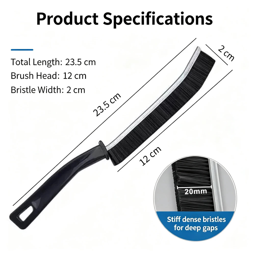 AUTBORIGHT Curved Car Gap Cleaning Brush Ultra Thin Scratch-Free Nylon Bristles for Auto Interior Air Vent Door Track Detailing