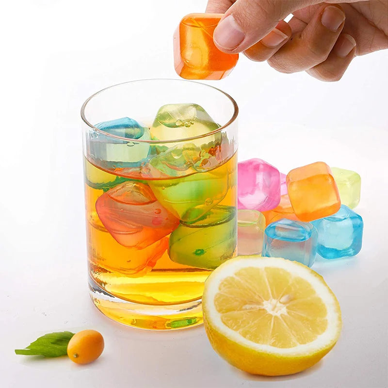 Reusable Whiskey Ice Stones Rocks Summer Drink Cooler Plastic Wear Resistant Cubes