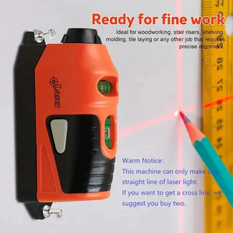 1PCS Mini Portable Laser Level Vertical Horizontal Laser Line Projection Measuring Tools Vertical Spirit Level Tool Laser Level