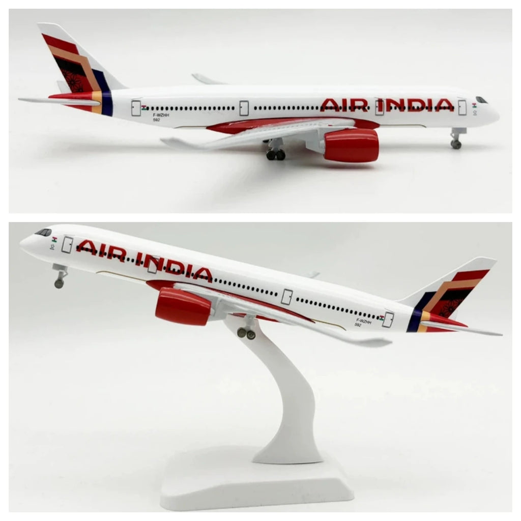 Replica Diecast Air India Airlines 20cm A350 Model 350 Metal Aircraft Airplane Plane Aircraft Alloy Material 1:400 Model Toy