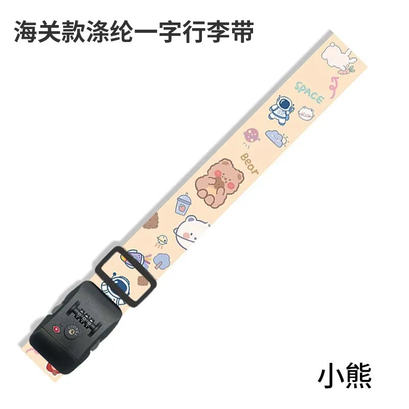 Luggage Straps for 22-28 inch Suitcases TSA Approved Combination Lock Adjustable Suitcase Packing Belt Abroad Binding Straps