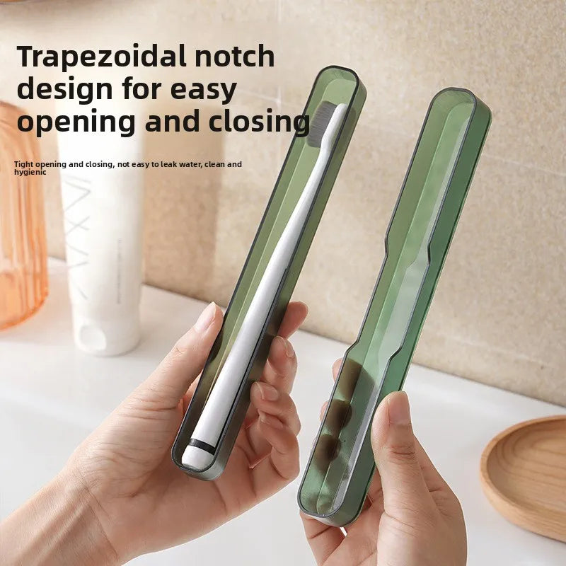 Toothbrush storage box, household carry-on water ripple travel compact portable toothpaste toothbrushes dust storage box