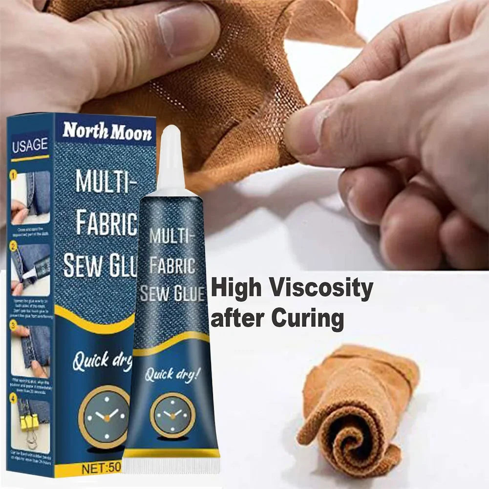 50ml Fabric Stitch Adhesive Quick Dry Fabric Patching Glue Versatile Fabric Repair Seam Adhesive Waterproof for Denim Repairing