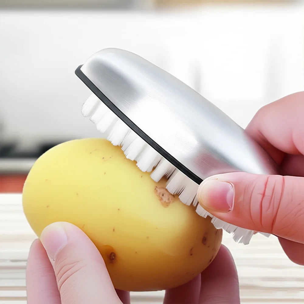 Food cleaning brush multifunctional kitchen tool for washing fruits, vegetables, potatoes and nylon brushes
