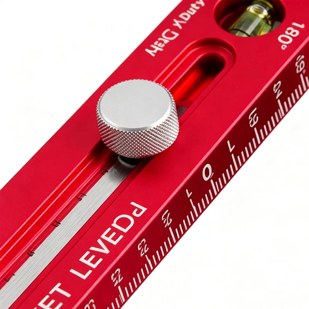 Magnetic Woodworking Ruler Aluminum Alloy Level Marking Gauge Metric Imperial Measuring Tool for Carpenter Cutting Scribing