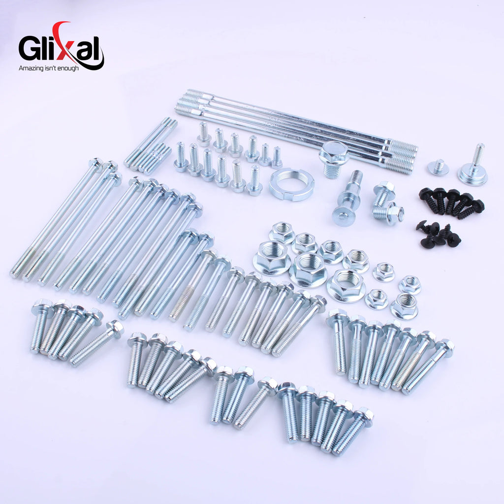 GY6 125cc 150cc 170cc 180cc Complete Engine Bolt and Nut Set for 152QMI 157QMJ Bsed Scooter Moped ATV- Motorcycle Hardware Kit