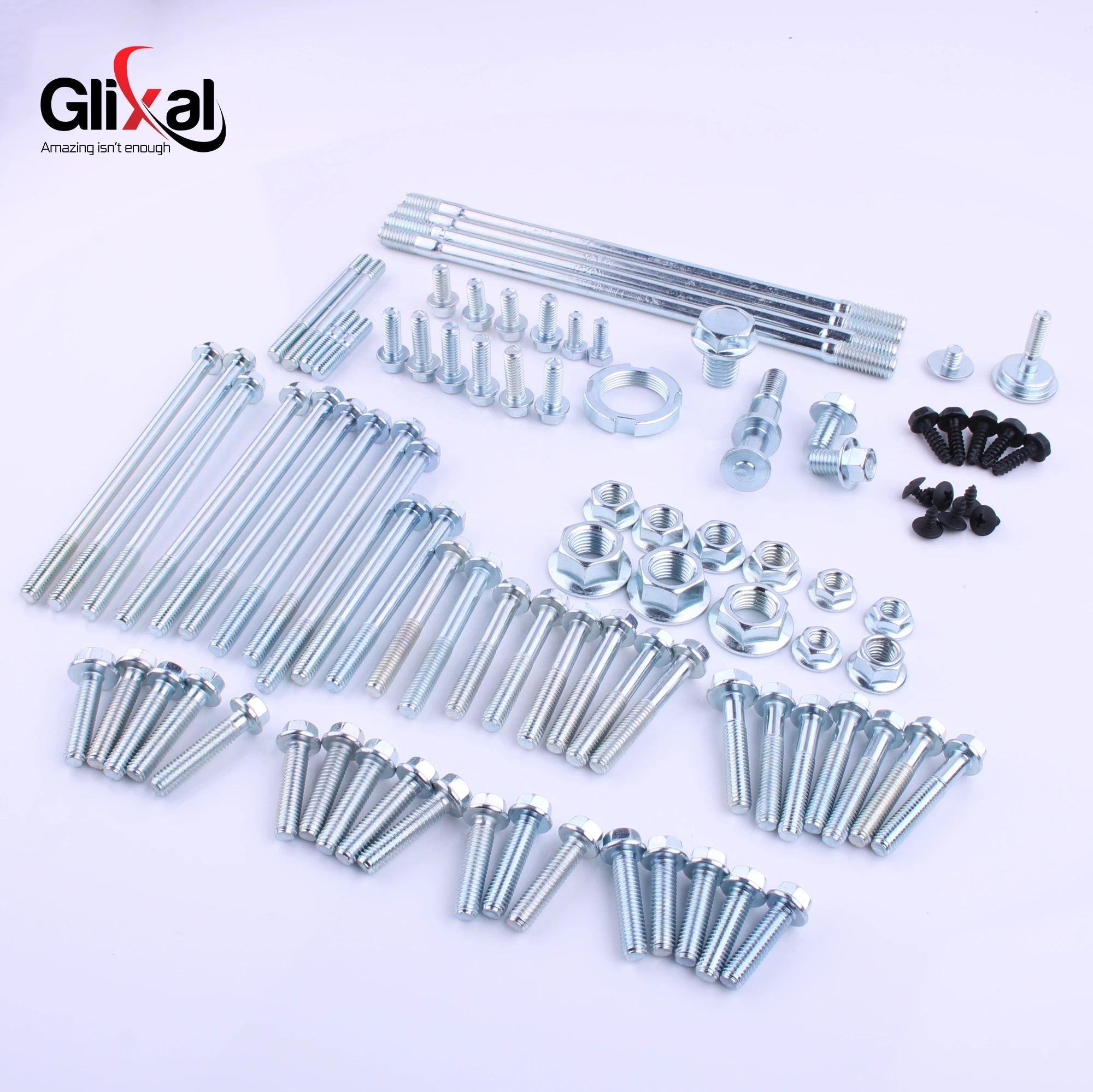GY6 125cc 150cc 170cc 180cc Complete Engine Bolt and Nut Set for 152QMI 157QMJ Bsed Scooter Moped ATV- Motorcycle Hardware Kit