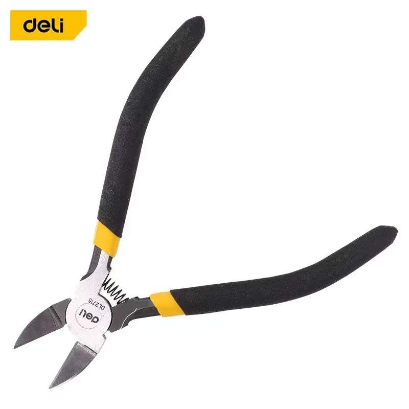 DeLi 4.5 Inches Universal Wire Cutter Mini Diagonal Pliers Multifunctional Hardware Hand Tools Electrician