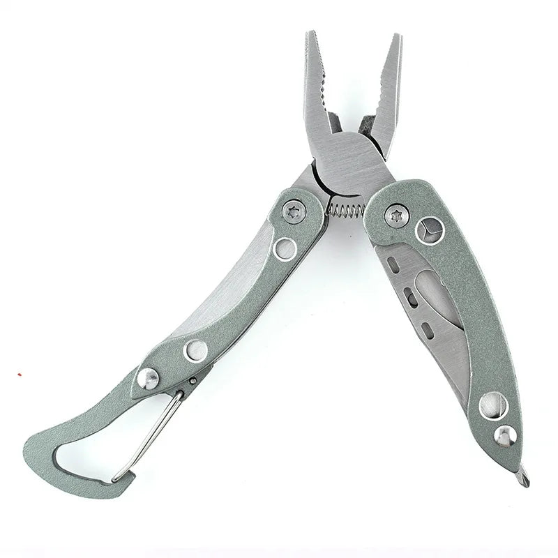 Dobeli 7 In 1 Stainless Steel Blade Outdoor Camping Multitools Multi-functional Pliers with Mini Folding Knife Gift Lylon Bag