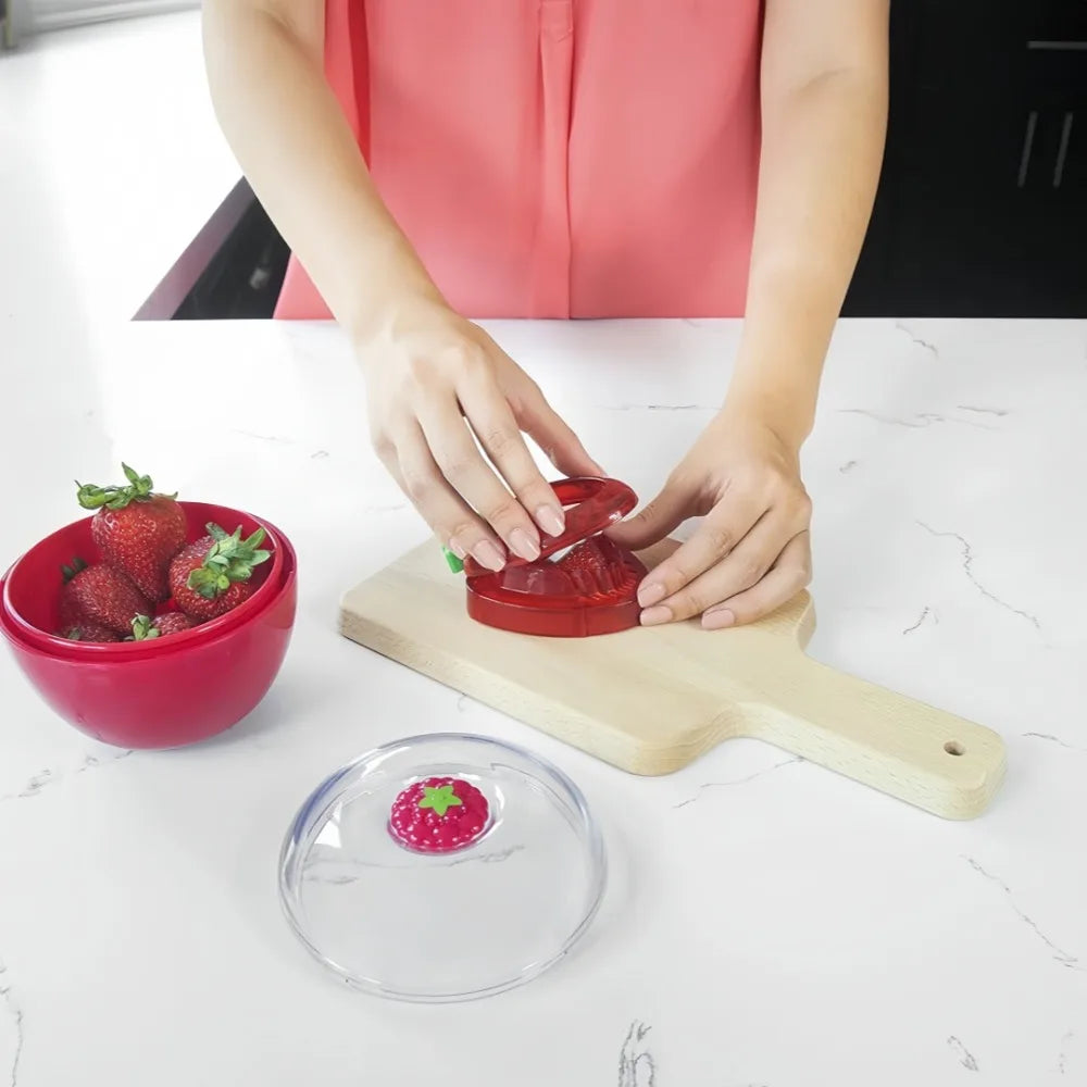 Strawberry Slicer Stainless Steel Sharp Blade Cutter Small Tool for Decorating Dessert Cups Cake Racks Homemade Bread Decoration