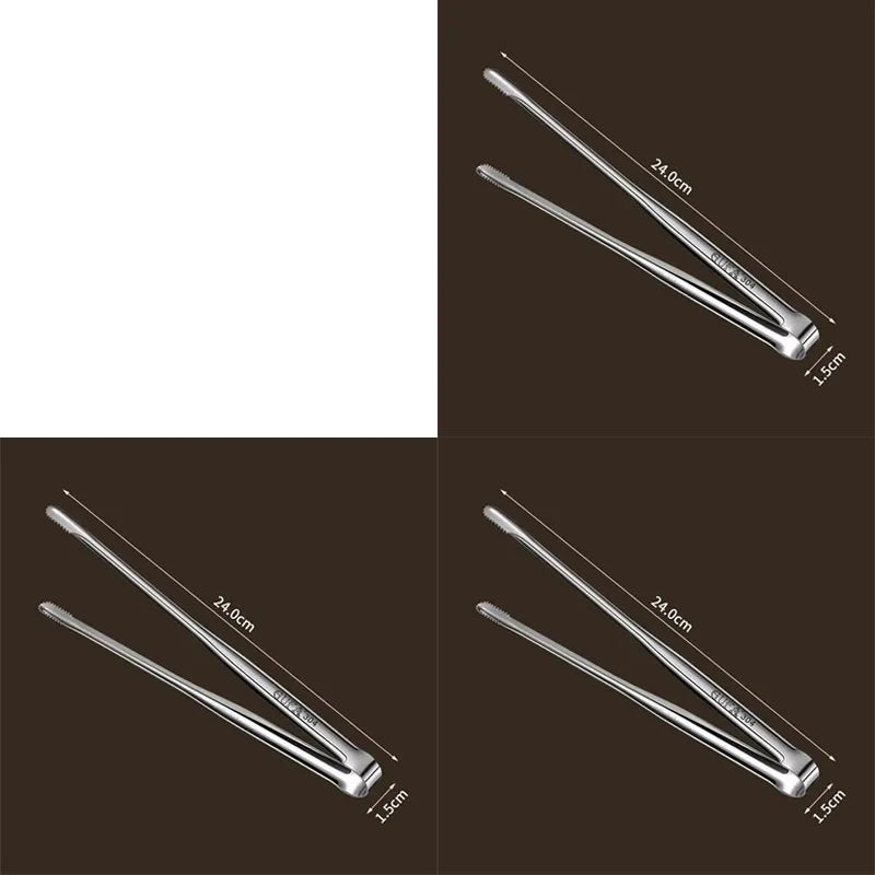 1/5pcs Stainless Steel Barbecue Clip Multifunction Food Tongs Clip Steak Tongs Lengthened Barbecue Clip Kitchen Barbecue Gadgets