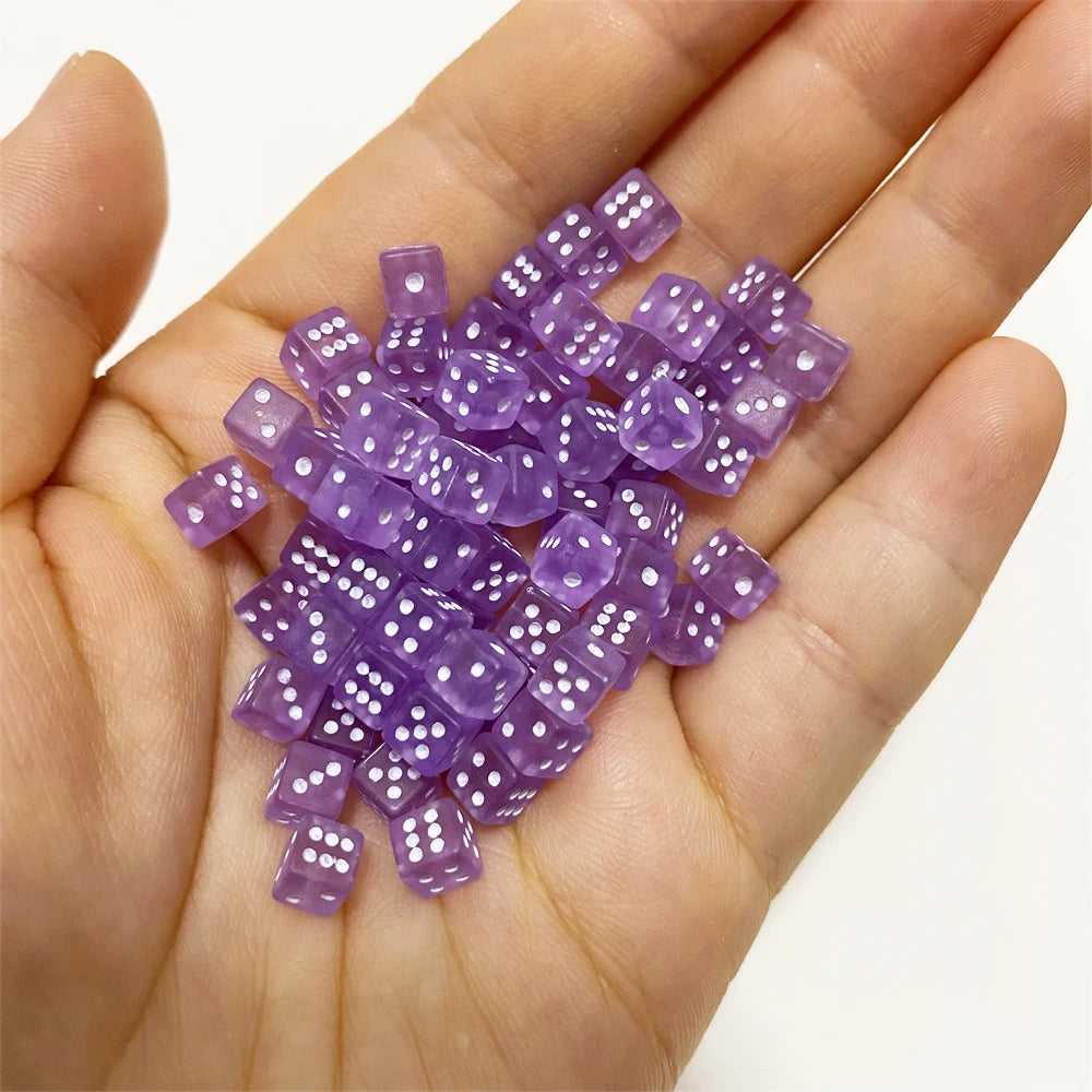 1000Pcs Super Mini 5MM D6 Point Dice With Square Angle For Board Games Trumpet Stereo Model Stationery Dice