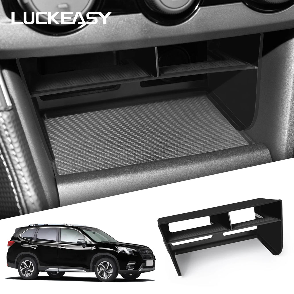 LUCKEASY for Subaru Forester 2019-2024 Car Storage Box Central Console Tidying Organizer Case Tray Auto Interior Accessories