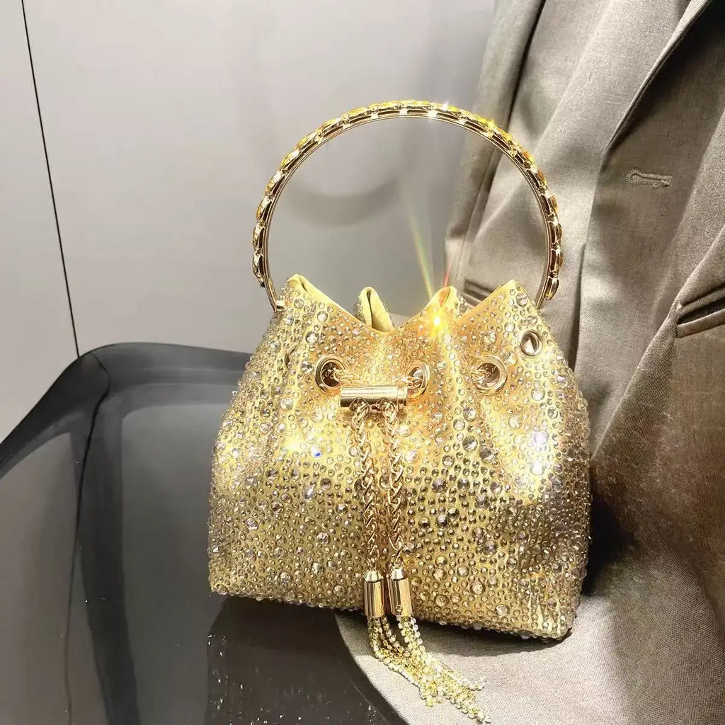 Luxury Designer Women Handbag Glitter Shiny Diamond Clutch Purse Wedding Party Banquet Bag Crystal Rhinestones Evening Bag