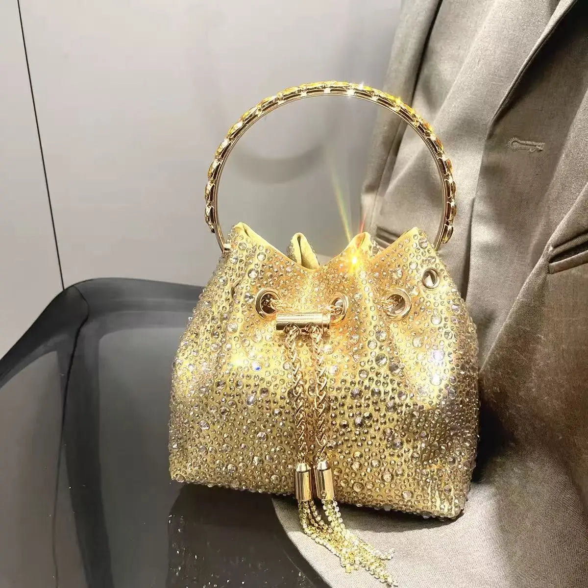 Luxury Designer Women Handbag Glitter Shiny Diamond Clutch Purse Wedding Party Banquet Bag Crystal Rhinestones Evening Bag