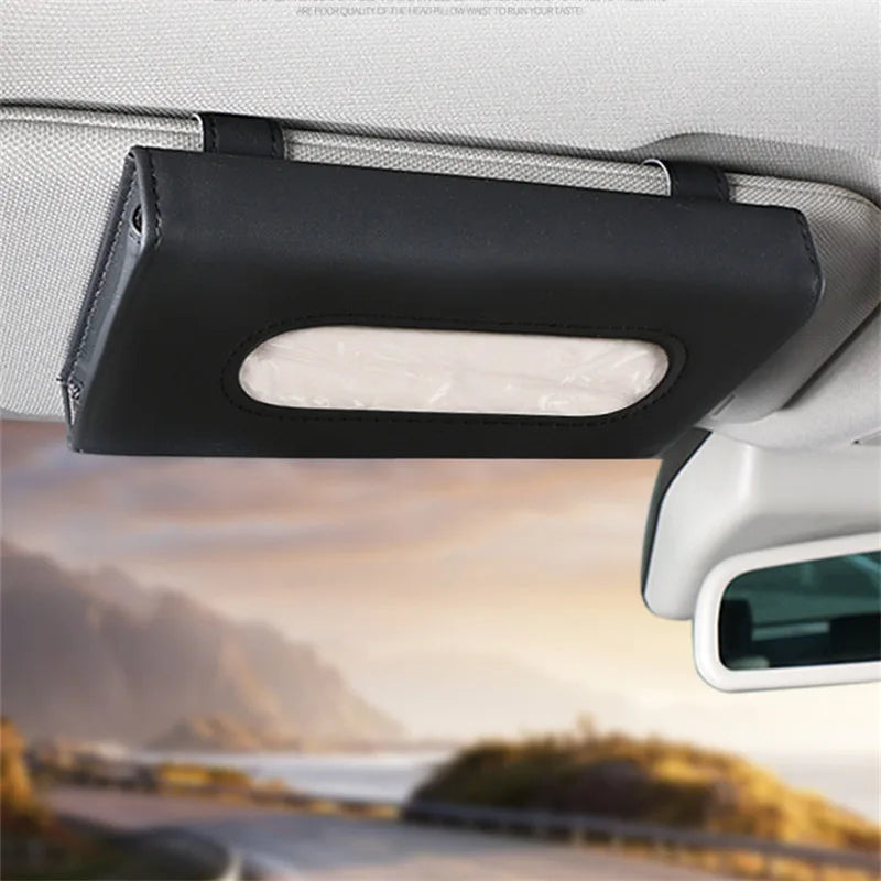1pc Car Tissue Box Towel Sets Car Sun Visor Tissue Box Holder Auto Interior Storage Decoration for BMW Car Decor Accessories