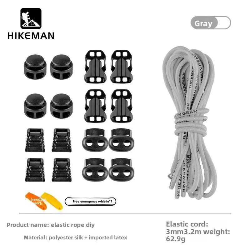 18 parts DIY Adjustable Backpack Buckle Elastic Expansion Strap for Outdoor Hiking Camping External Hanging Fastener