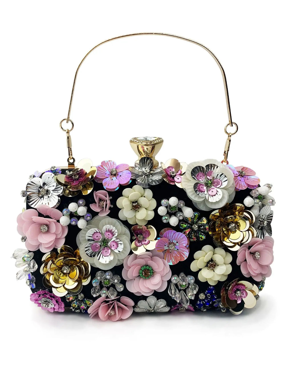 Fashion Women Bags Flower Diamonds Embroidery Small Clutch Luxury Lady Handbags Evening Bags New Arrival Chain Shoulder Purse