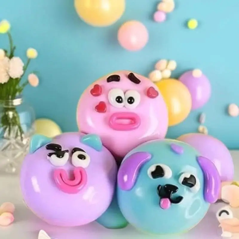 1Pcs  Sodft Moldable Cute Slow Rise Squeeze Toys New Smushers Squishy Curiosities Dog Face Swap Squishy Toy Relaxing Sensory