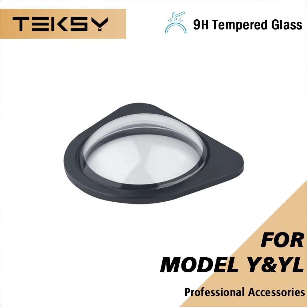 TEKSY for Tesla 2026 Model Y YL Ultra HD Front Camera Protector 9H Tempered Glass Cover 2025 Rainproof Shield Guard Cap